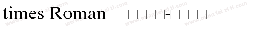 times Roman 常规字体下载字体转换